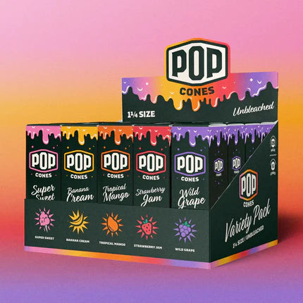 Pop Cones Unbleached - 20ct Display
