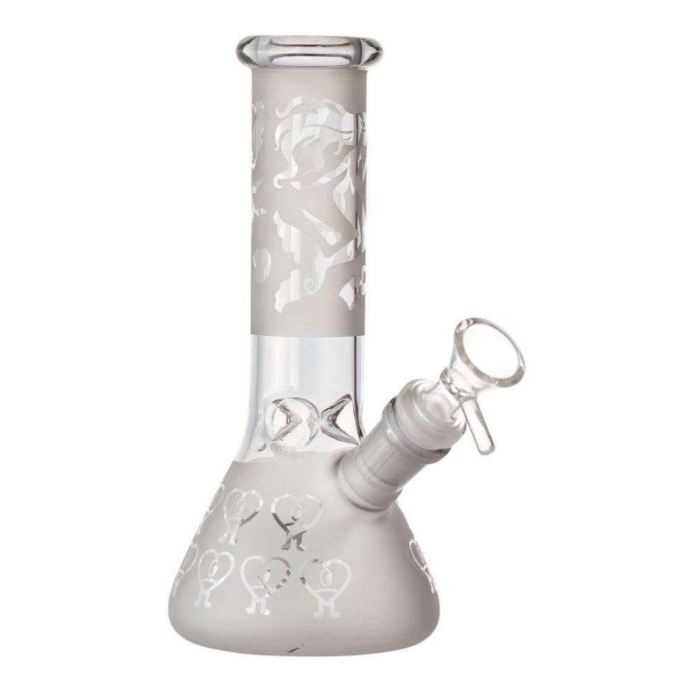 8" Leaf Glow Electroplated Beaker Water Pipe