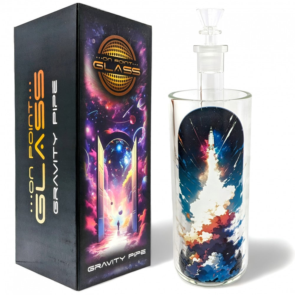 On Point Glass - 8" Ultimate Space Launch Gravity Water Pipe