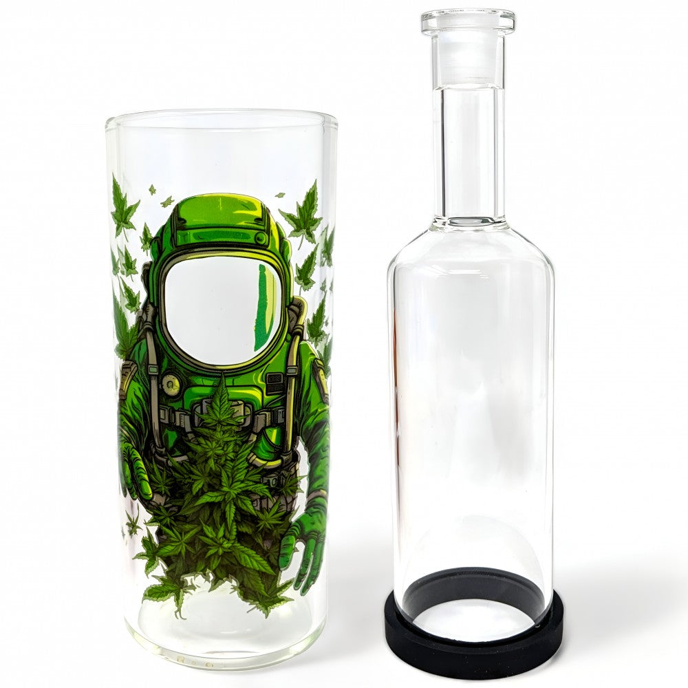 On Point Glass - 8" Jungle Vibes -  Leafy Hit Gravity Water Pipe