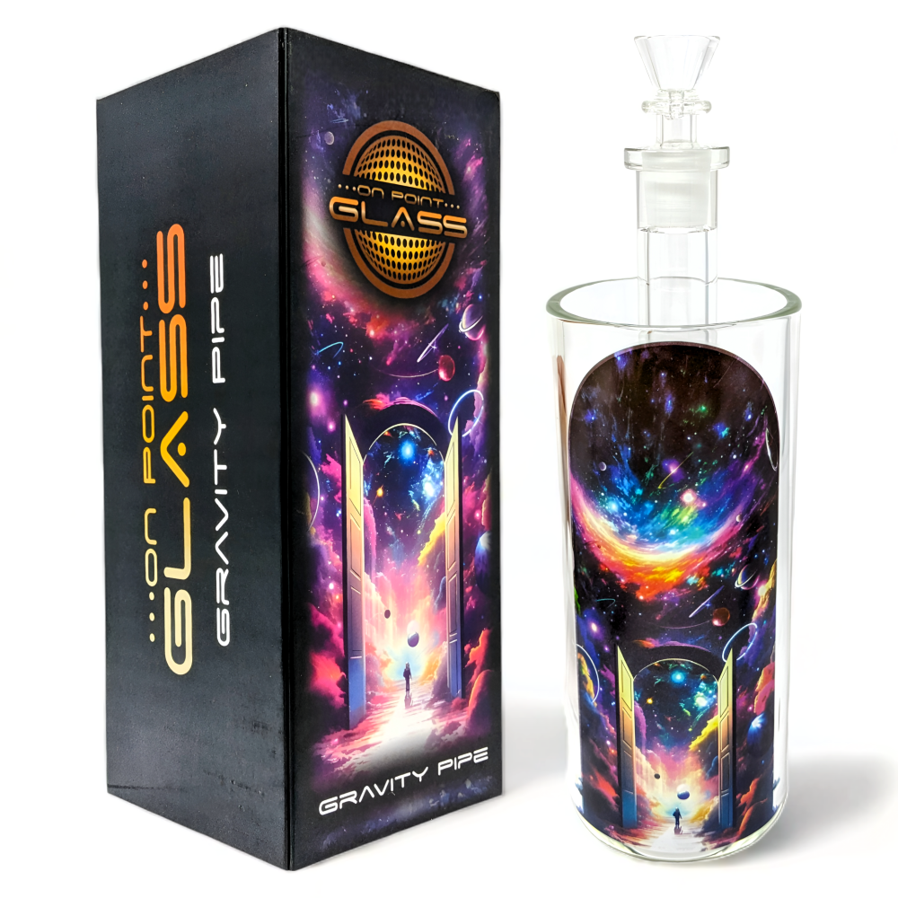 On Point Glass - 8" A Cosmic Adventure Gravity Water Pipe -
