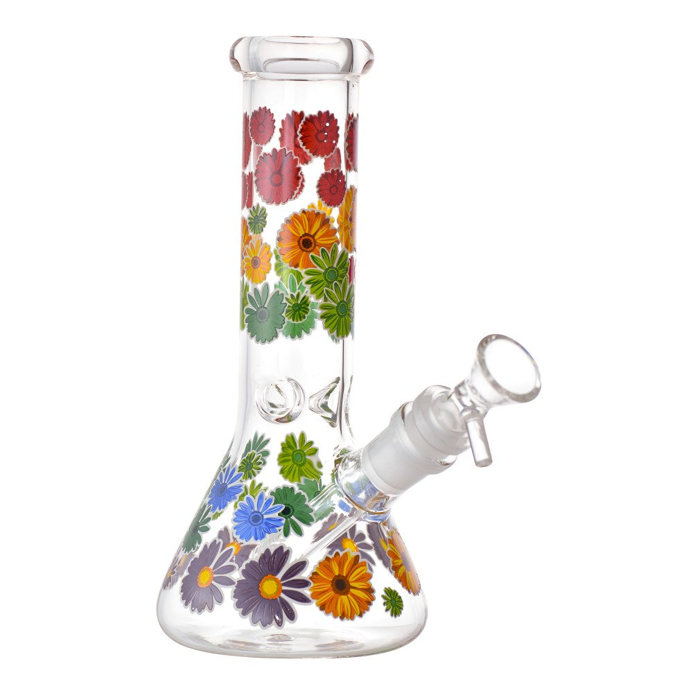 8" Assorted Design Sticker Art Beaker Water Pipe