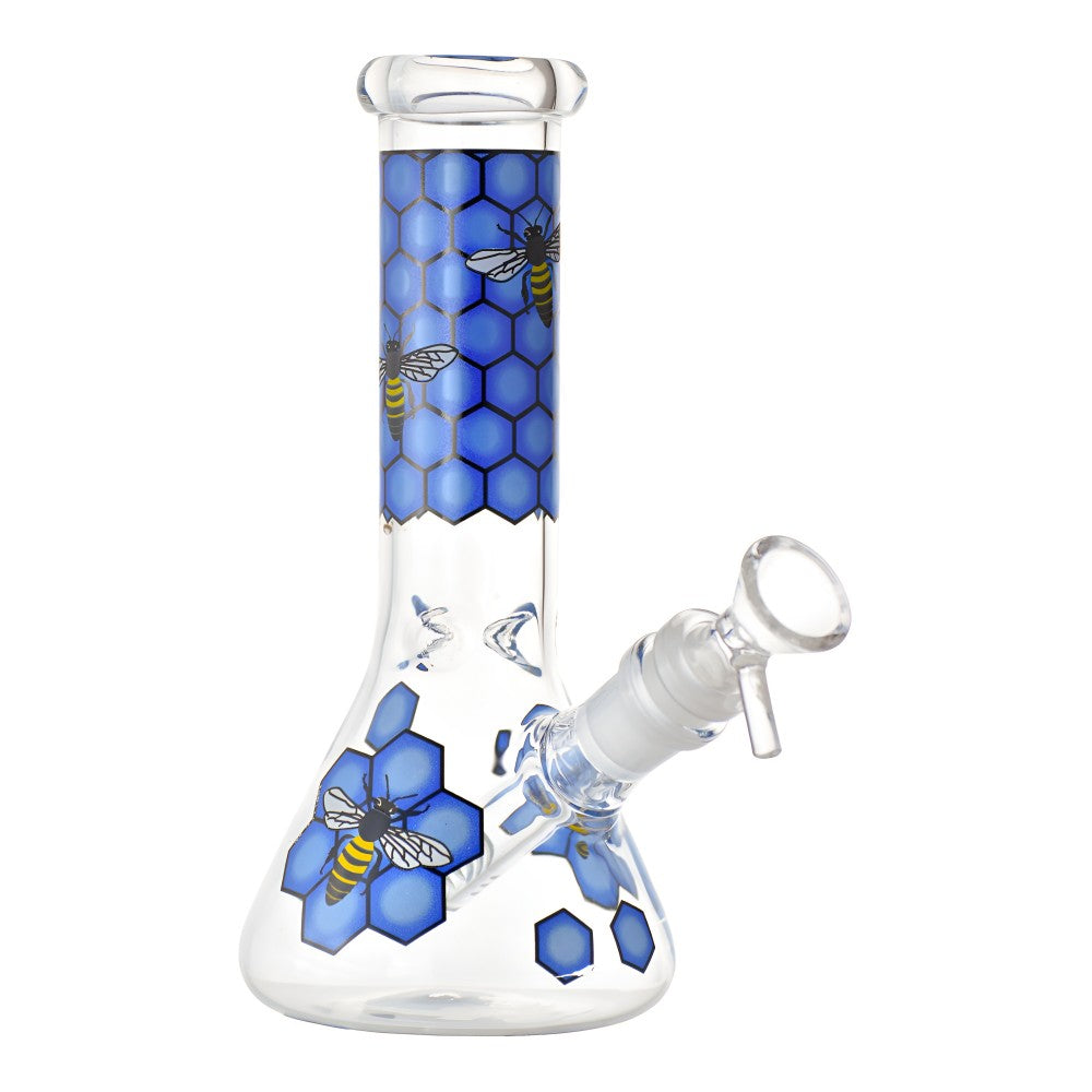 8" Assorted Design Sticker Art Beaker Water Pipe